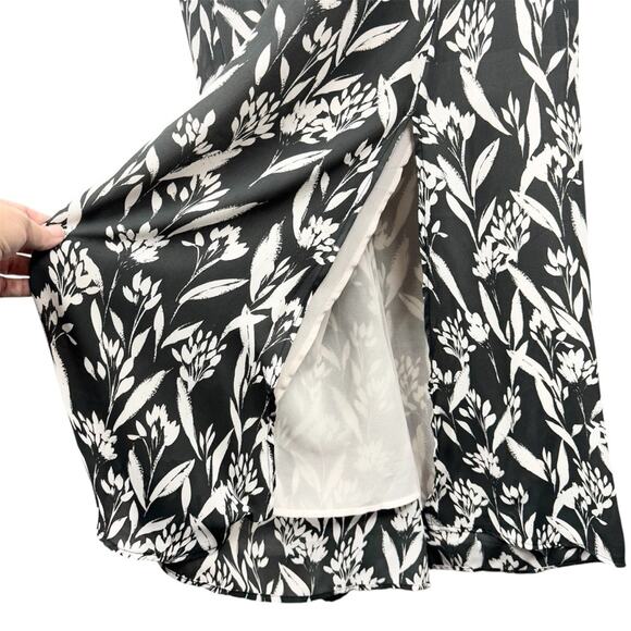 ModCloth Papier Film Festival Fete Short Sleeve Nature Print Maxi Dress Black 12 - Picture 9 of 15